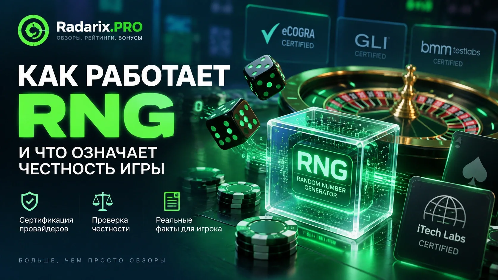 Как работает RNG в онлайн-казино — честность игр, RTP и сертификация | Radarix